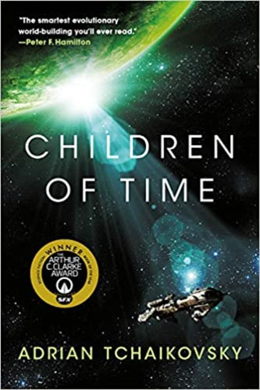 Book cover for "Children of Time" by Adrian Tchaikovsky