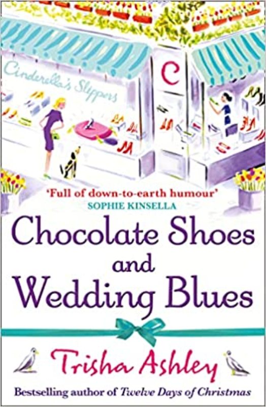Book cover for "Chocolate Shoes and Wedding Blues" by Trisha Ashley
