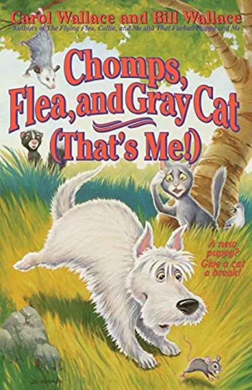 Book cover for "Chomps, Flea, and Gray Cat" by Bill Wallace