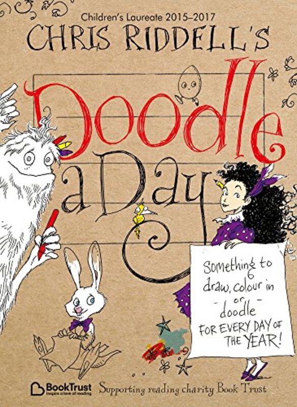 Book cover for "Chris Riddell's Doodle a Day" by Chris Riddell
