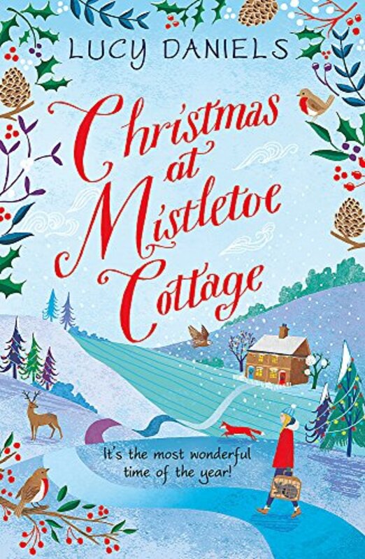 Book cover for "Christmas At Mistletoe Cottage" by Lucy Daniels