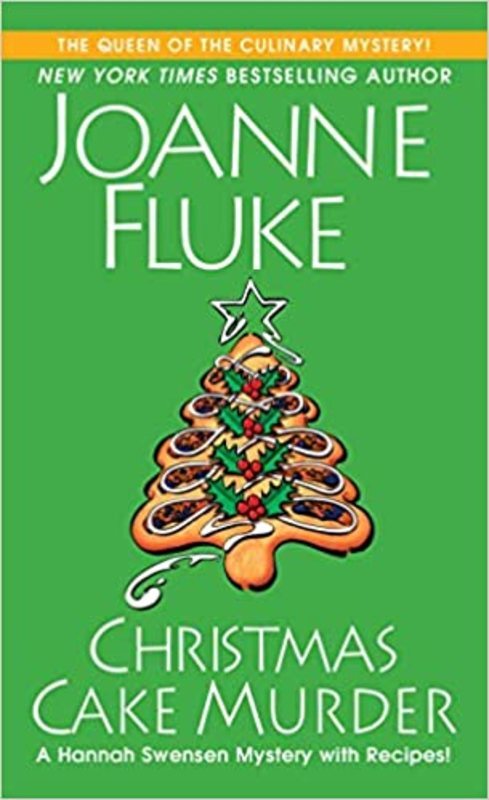 Book cover for "Christmas Cake Murder" by Joanne Fluke