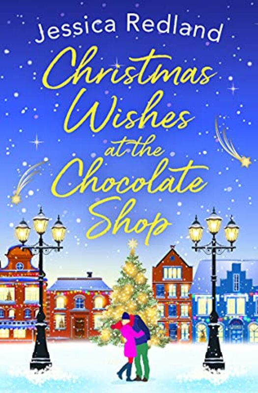 Book cover for "Christmas Wishes at the Chocolate Shop" by Jessica Redland