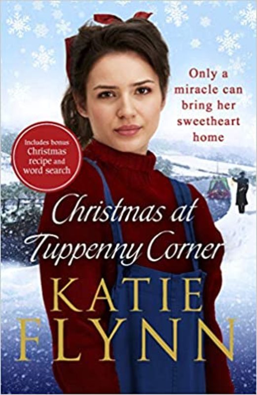 Book cover for "Christmas at Tuppenny Corner" by Katie Flynn