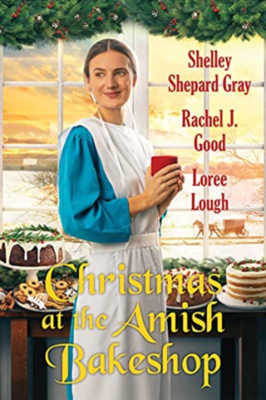Book cover for "Christmas at the Amish Bakeshop" by Shelley Shepard Gray