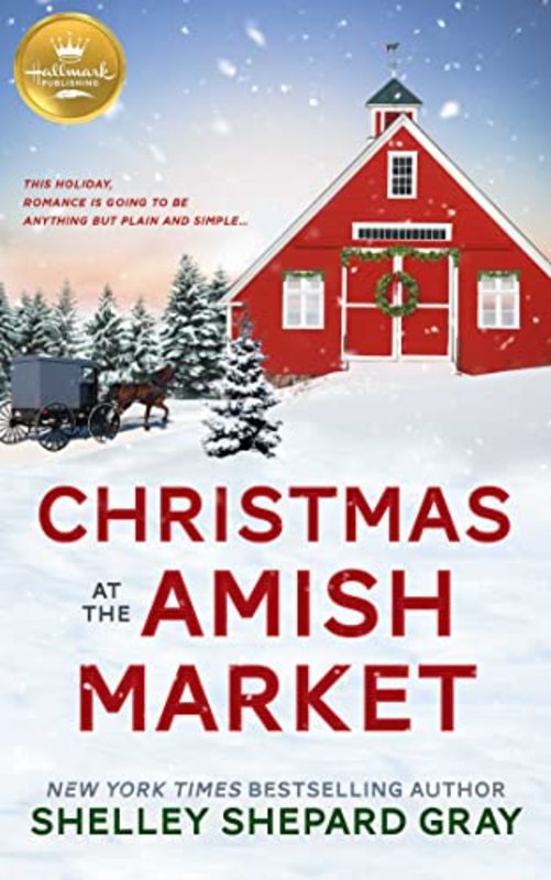 Book cover for "Christmas at the Amish Market" by Shelley Shepard Gray