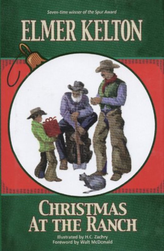 Book cover for "Christmas at the Ranch" by Elmer Kelton