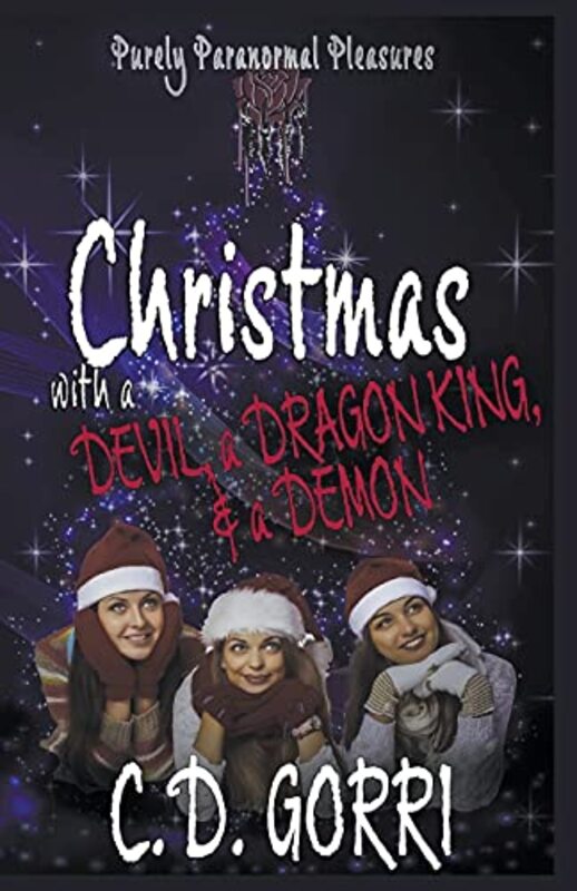 Book cover for "Christmas with a Devil, a Dragon King, and a Demon" by CD Gorri