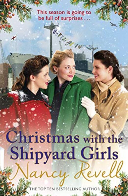 Book cover for "Christmas with the Shipyard Girls" by Nancy Revell