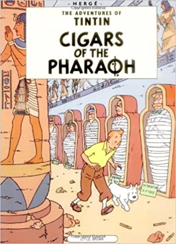 Book cover for "Cigars of the Pharaoh" by Hergé
