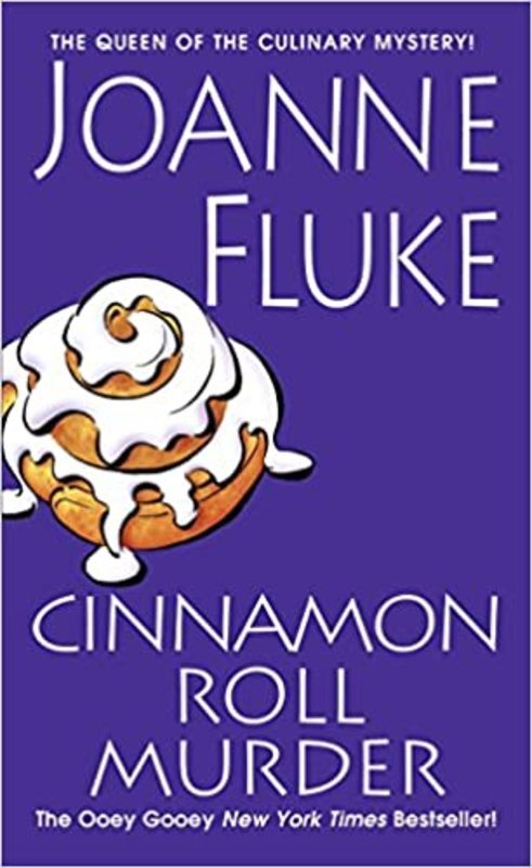 Book cover for "Cinnamon Roll Murder" by Joanne Fluke