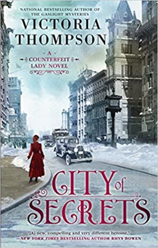 Book cover for "City of Secrets" by Victoria Thompson