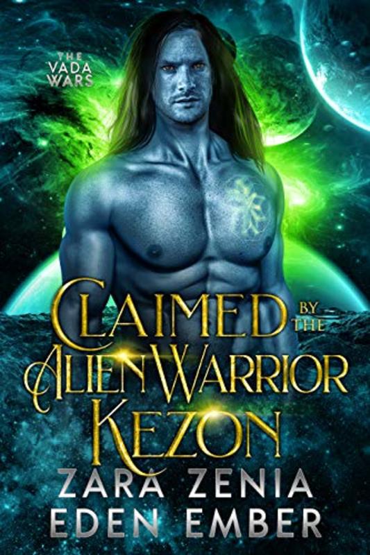 Book cover for "Claimed By The Alien Warrior Kezon" by Zara Zenia