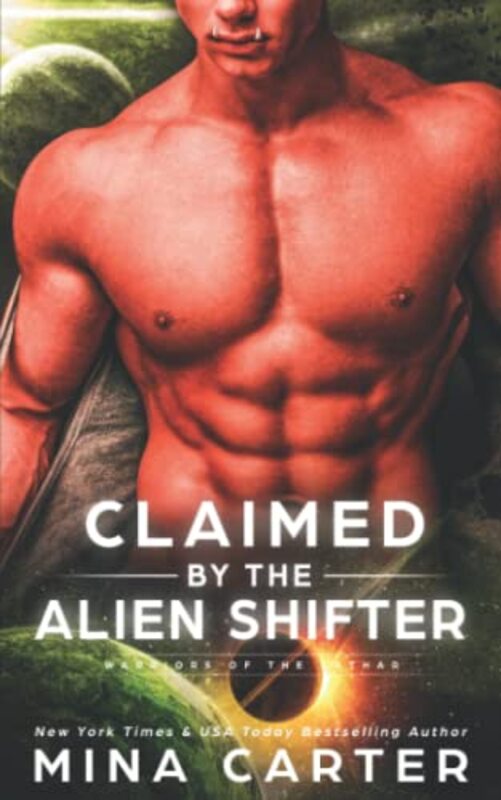 Book cover for "Claimed by the Alien Shifter" by Mina Carter