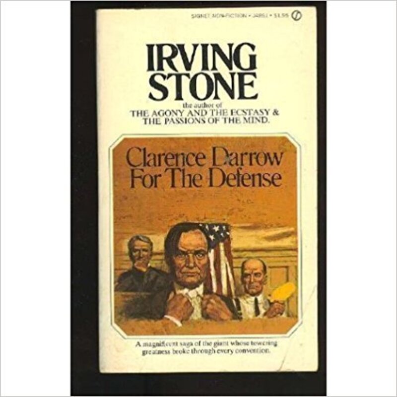 Book cover for "Clarence Darrow for the Defence" by Irving Stone
