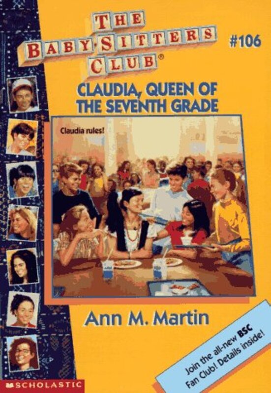 Book cover for "Claudia, Queen of the Seventh Grade" by Ann M Martin