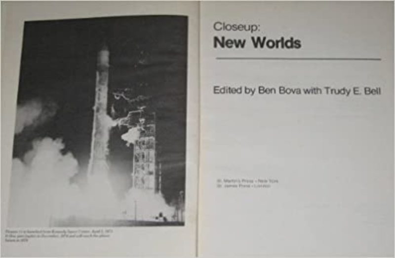 Book cover for "Closeup, New Worlds" by Ben Bova