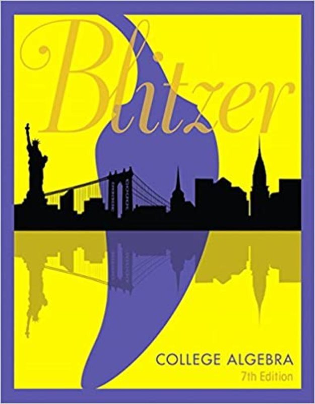 Book cover for "College Algebra" by Robert Blitzer