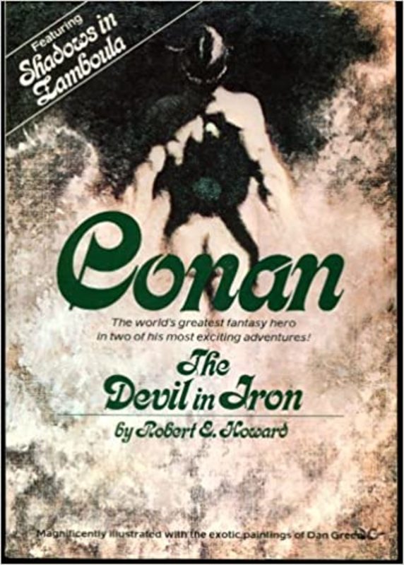 Book cover for "Conan in The Devil in Iron" by Robert E Howard