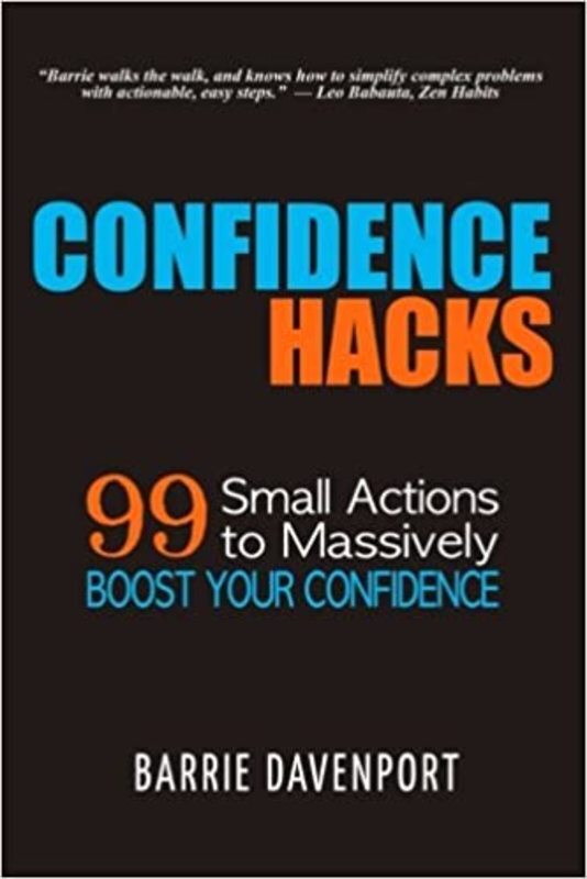 Book cover for "Confidence Hacks" by Barrie Davenport