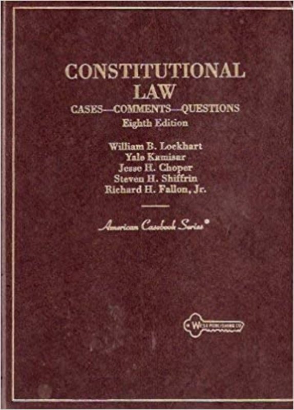 Book cover for "Constitutional Law" by William B. Lockhart