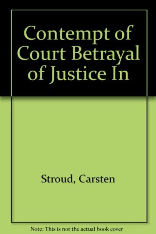 Book cover for "Contempt of Court" by Carsten Stroud
