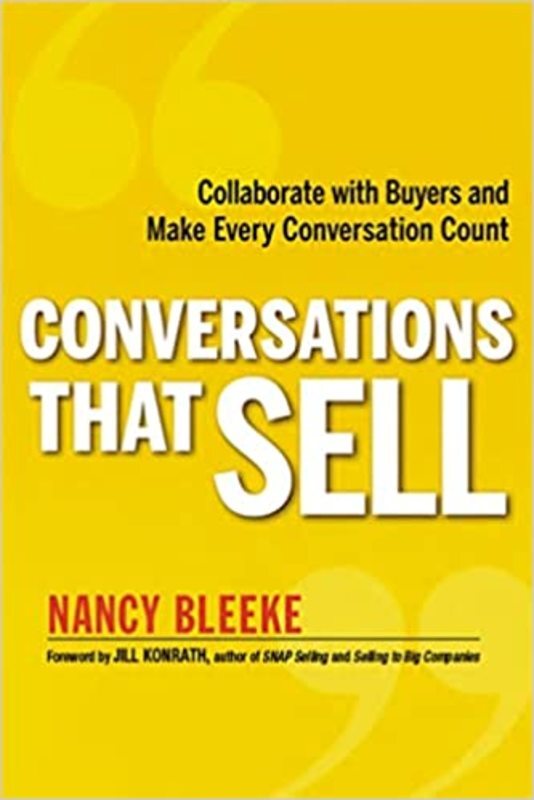 Book cover for "Conversations That Sell" by Nancy Bleeke