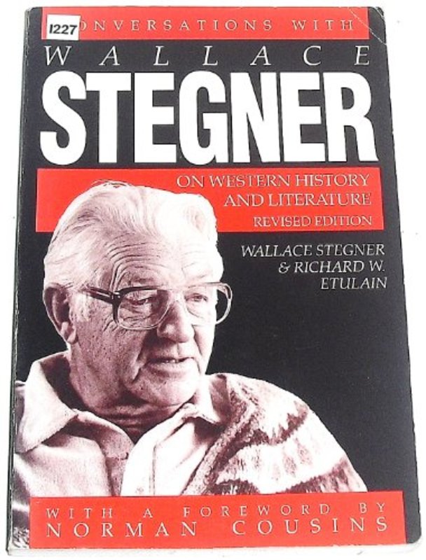 Book cover for "Conversations with Wallace Stegner on Western History and Literature" by Wallace Stegner