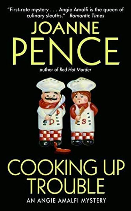 Book cover for "Cooking Up Trouble" by Joanne Pence