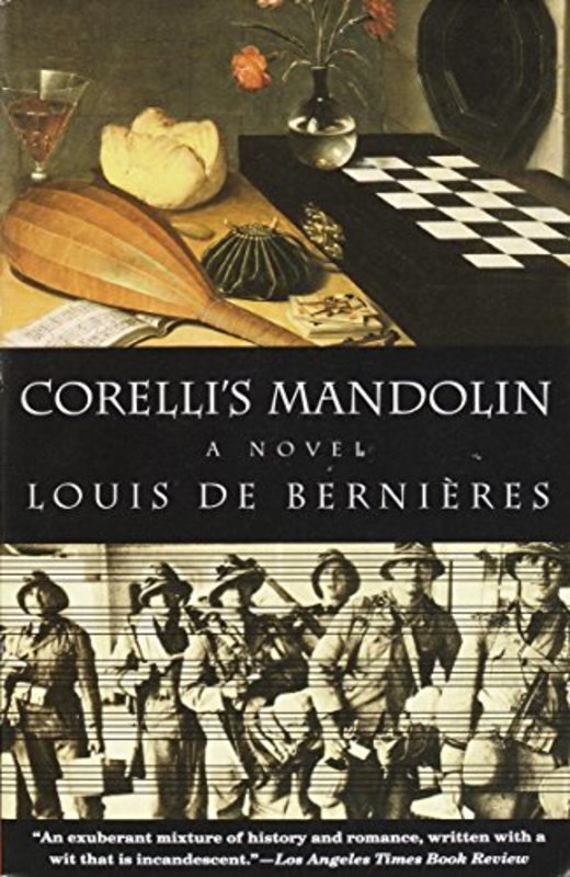Book cover for "Corelli's Mandolin" by Louis de Bernieres