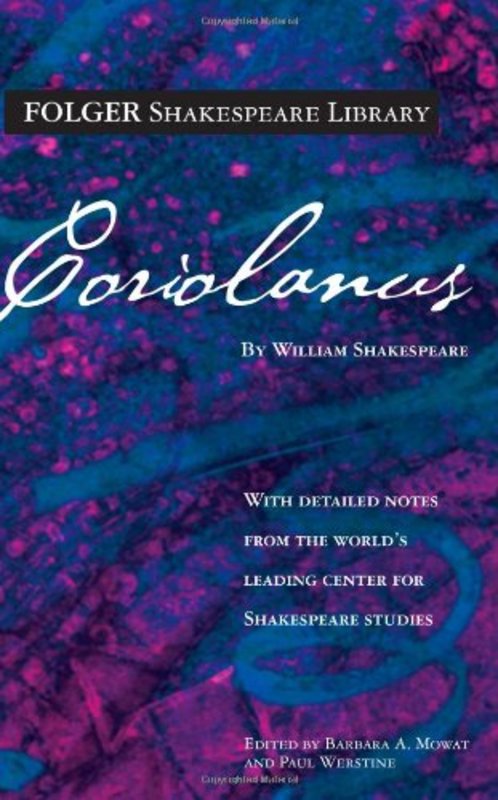 Book cover for "Coriolanus" by William Shakespeare