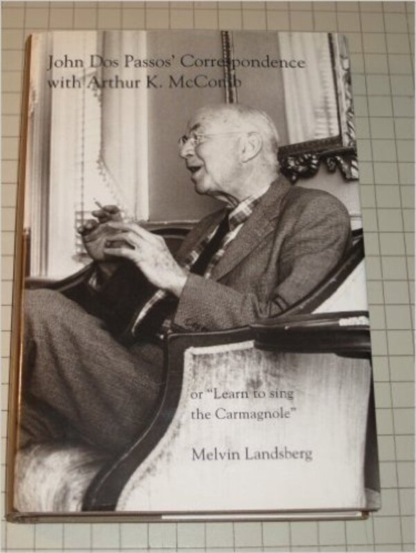 Book cover for "Correspondence with Arthur K. McComb" by John Dos Passos