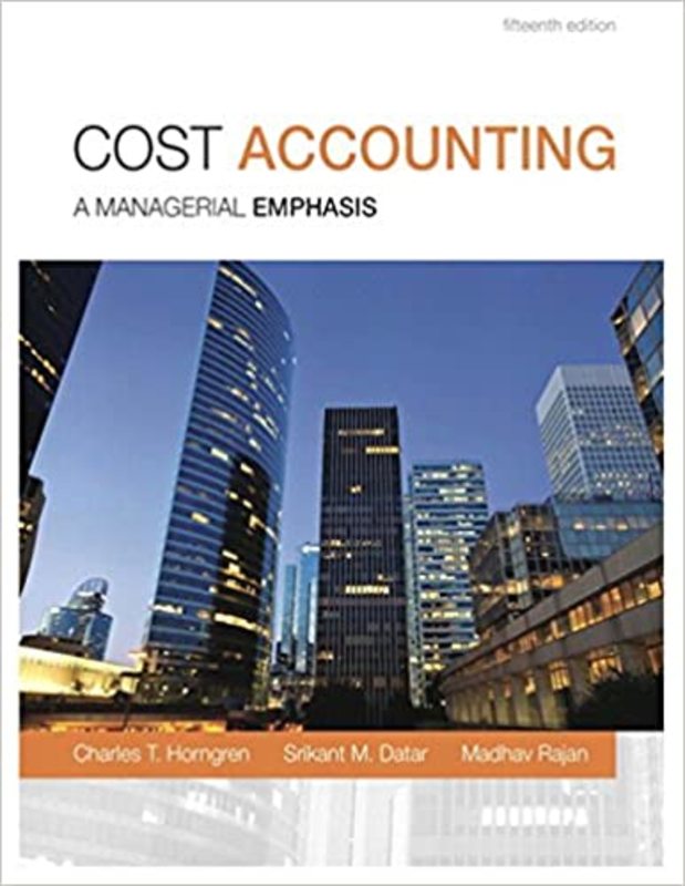 Book cover for "Cost Accounting" by Charles T. Horngren