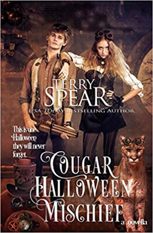 Book cover for "Cougar Halloween Mischief" by Terry Spear