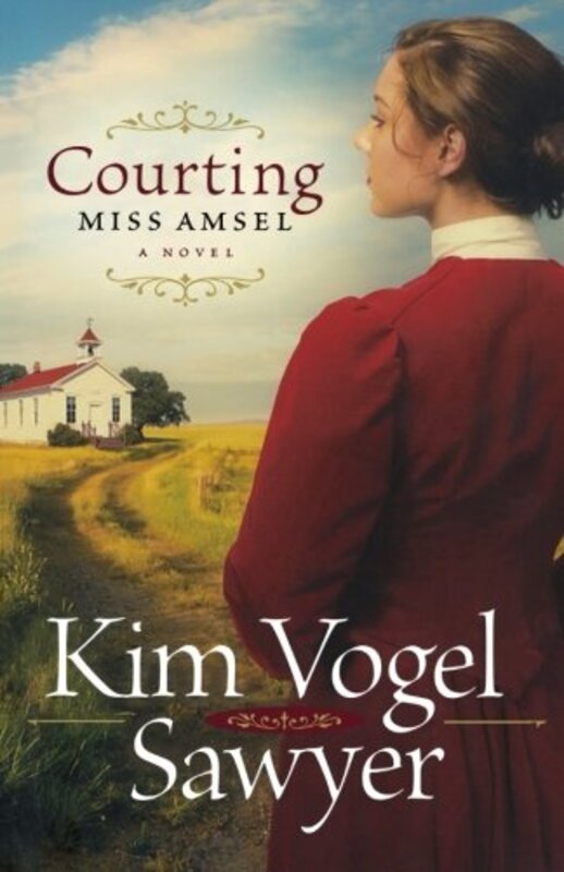 Book cover for "Courting Miss Amsel" by Kim Vogel Sawyer