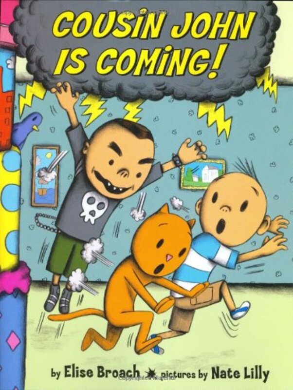 Book cover for "Cousin John Is Coming!" by Elise Broach