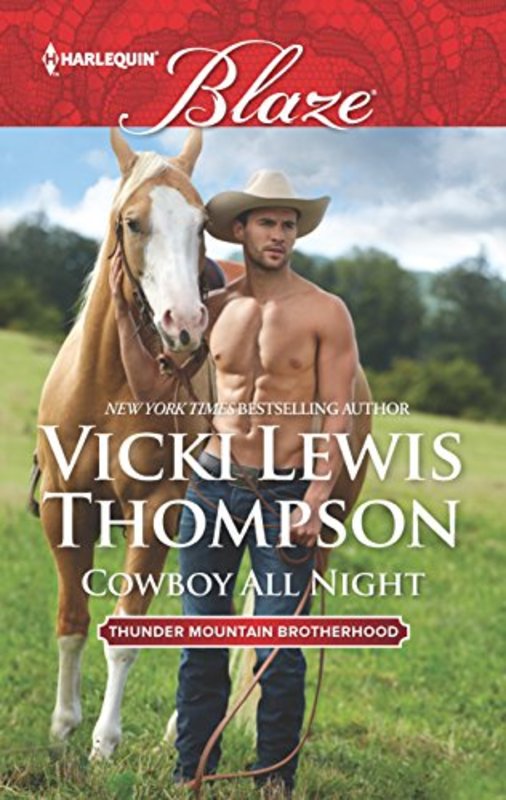Book cover for "Cowboy All Night" by Vicki Lewis Thompson