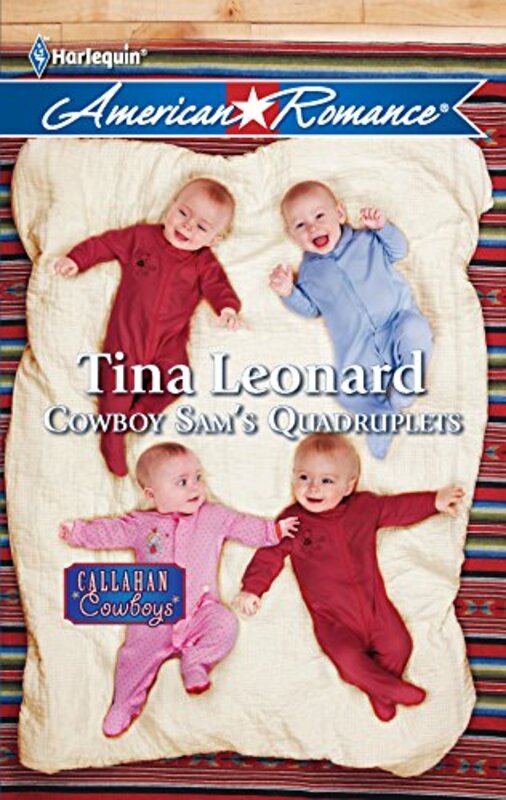 Book cover for "Cowboy Sam's Quadruplets" by Tina Leonard