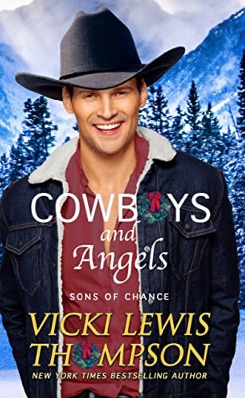Book cover for "Cowboys and Angels" by Vicki Lewis Thompson