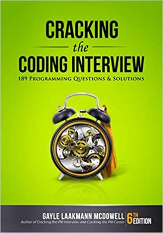 Book cover for "Cracking the Coding Interview" by Gayle Laakmann McDowell