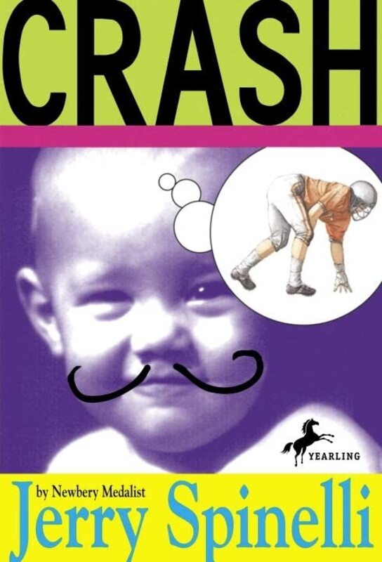 Book cover for "Crash / The Mighty Crashman" by Jerry Spinelli