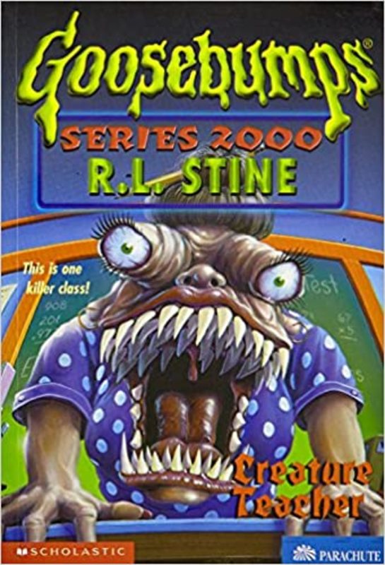 Book cover for "Creature Teacher" by R.L. Stine