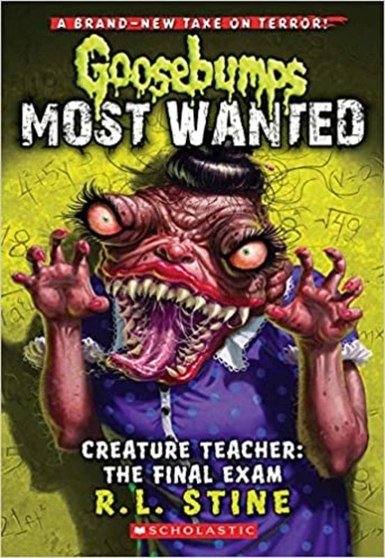 Book cover for "Creature Teacher The Final Exam" by R.L. Stine