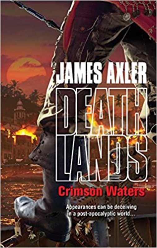 Book cover for "Crimson Waters" by James Axler