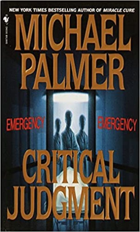 Book cover for "Critical Judgment" by Michael Palmer