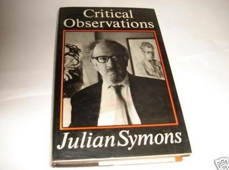 Book cover for "Critical Observations" by Julian Symons