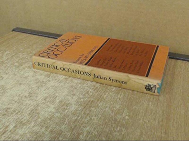 Book cover for "Critical Occasions" by Julian Symons