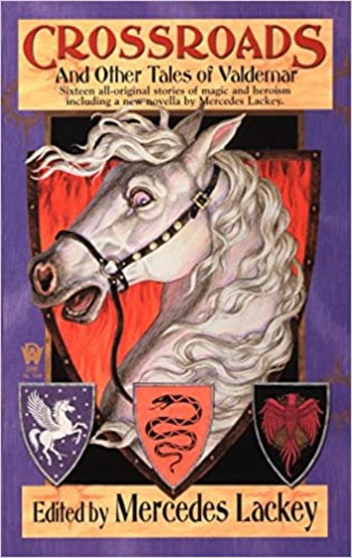 Book cover for "Crossroads and Other Tales of Valdemar" by Mercedes Lackey