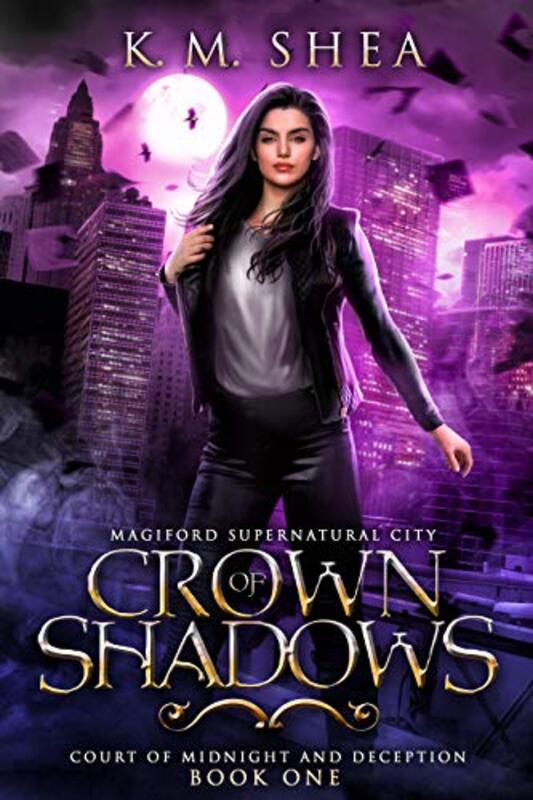 Book cover for "Crown of Shadows" by KM Shea