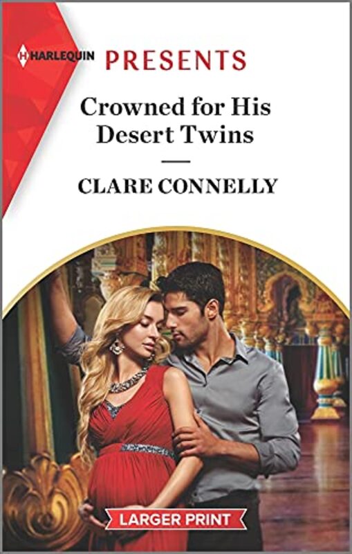 Book cover for "Crowned for His Desert Twins" by Clare Connelly